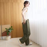 【接触冷感】リネンレーヨン ベイカーワイドパンツ（WEB限定サイズあり） | coen【women】 | 詳細画像14 