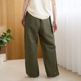【接触冷感】リネンレーヨン ベイカーワイドパンツ（WEB限定サイズあり） | coen【women】 | 詳細画像18 