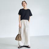 【接触冷感】リネンレーヨン ベイカーワイドパンツ（WEB限定サイズあり） | coen【women】 | 詳細画像19 