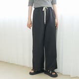 【接触冷感】リネンレーヨン ベイカーワイドパンツ（WEB限定サイズあり） | coen【women】 | 詳細画像4 