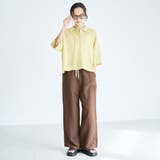 【接触冷感】リネンレーヨン ベイカーワイドパンツ（WEB限定サイズあり） | coen【women】 | 詳細画像7 