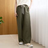 OLIVE | 【接触冷感】リネンレーヨン ベイカーワイドパンツ（WEB限定サイズあり） | coen【women】