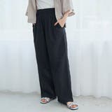 BLACK | 【Lipa(リパ)別注】総刺繍イージーワイドパンツ | coen【women】