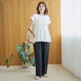 【接触冷感】とろさらイージーワイドパンツ | coen【women】 | 詳細画像2 