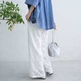 モチーフ刺繍レース イージーワイドパンツ | coen【women】 | 詳細画像5 