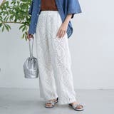 モチーフ刺繍レース イージーワイドパンツ | coen【women】 | 詳細画像6 