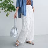 モチーフ刺繍レース イージーワイドパンツ | coen【women】 | 詳細画像7 