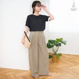 【UVカット】リネンライク シアータック ワイドスラックス | coen【women】 | 詳細画像12 