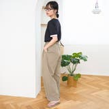 【UVカット】リネンライク シアータック ワイドスラックス | coen【women】 | 詳細画像14 