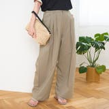【UVカット】リネンライク シアータック ワイドスラックス | coen【women】 | 詳細画像15 