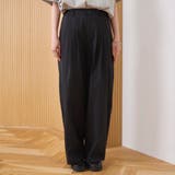【UVカット】リネンライク シアータック ワイドスラックス | coen【women】 | 詳細画像18 