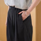【UVカット】リネンライク シアータック ワイドスラックス | coen【women】 | 詳細画像22 
