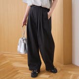 【UVカット】リネンライク シアータック ワイドスラックス | coen【women】 | 詳細画像5 