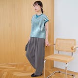 【UVカット】リネンライク シアータック ワイドスラックス | coen【women】 | 詳細画像7 