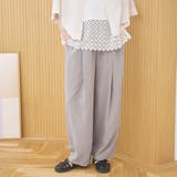 【再入荷 UVカット 防しわ】リネンタッチイージーカーブパンツ(Youtube紹… | coen【women】 | 詳細画像1