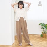 【再入荷 UVカット 防しわ】リネンタッチイージーカーブパンツ(Youtube紹… | coen【women】 | 詳細画像22