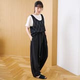 【再入荷 UVカット 防しわ】リネンタッチイージーカーブパンツ(Youtube紹… | coen【women】 | 詳細画像3