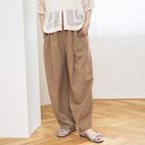 BEIGE | 【再入荷 UVカット 防しわ】リネンタッチイージーカーブパンツ(Youtube紹… | coen【women】