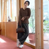 ウールブレンド タックワイドスラックスパンツ【インフルエンサー紹介アイテム】 | coen【women】 | 詳細画像10 