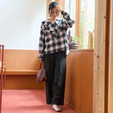 ウールブレンド タックワイドスラックスパンツ【インフルエンサー紹介アイテム】 | coen【women】 | 詳細画像2 
