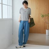 バックベルト付き カーブシルエット ワイドデニムパンツ | coen【women】 | 詳細画像11