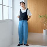 バックベルト付き カーブシルエット ワイドデニムパンツ | coen【women】 | 詳細画像13