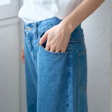 バックベルト付き カーブシルエット ワイドデニムパンツ | coen【women】 | 詳細画像23