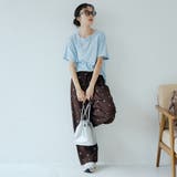 【セットアップ対応】フラワー刺繍イージーワイドパンツ | coen【women】 | 詳細画像13