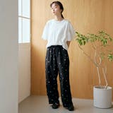 【セットアップ対応】フラワー刺繍イージーワイドパンツ | coen【women】 | 詳細画像2