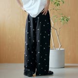 【セットアップ対応】フラワー刺繍イージーワイドパンツ | coen【women】 | 詳細画像7