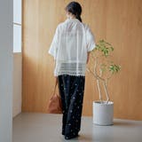 【セットアップ対応】フラワー刺繍イージーワイドパンツ | coen【women】 | 詳細画像9
