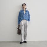 【定番 帯電防止】イージービューティーチェックワイドパンツ(WEB限定サイズあり… | coen【women】 | 詳細画像2