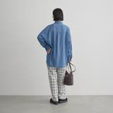 【定番 帯電防止】イージービューティーチェックワイドパンツ(WEB限定サイズあり… | coen【women】 | 詳細画像4