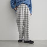 【定番 帯電防止】イージービューティーチェックワイドパンツ(WEB限定サイズあり… | coen【women】 | 詳細画像5