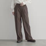 MD.BROWN | 【定番 帯電防止】イージービューティーチェックワイドパンツ(WEB限定サイズあり… | coen【women】