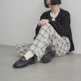 クラッシュチェックイージーワイドパンツ | coen【women】 | 詳細画像8 