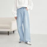 LT.BLUE | 【脱ベーシック】デニムラップバギーパンツ | coen【women】