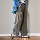 コットンナイロンツータックワイドパンツ | coen【women】 | 詳細画像16