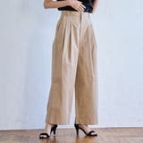 コットンナイロンツータックワイドパンツ | coen【women】 | 詳細画像9