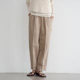 BEIGE | 接触冷感リネンレーヨンテーパードパンツ（WEB限定サイズ） | coen【women】
