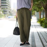 OLIVE | 接触冷感リネンレーヨンテーパードパンツ（WEB限定サイズ） | coen【women】