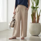 接触冷感リネンレーヨンワイドパンツ(WEB限定サイズ) | coen【women】 | 詳細画像1