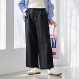 接触冷感リネンレーヨンワイドパンツ(WEB限定サイズ) | coen【women】 | 詳細画像2