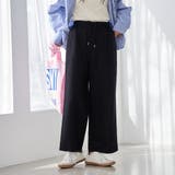 BLACK | 接触冷感リネンレーヨンワイドパンツ(WEB限定サイズ) | coen【women】