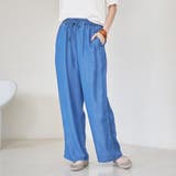 ライトデニムイージーワイドパンツ | coen【women】 | 詳細画像1 