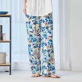 COBALT | フラワープリント イージーワイドパンツ | coen【women】