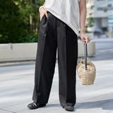 BLACK | 【接触冷感】イージービューティワイドパンツ(WEB限定サイズ) | coen【women】
