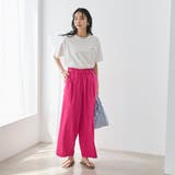 ライトコットンストレッチワイドパンツ | coen【women】 | 詳細画像25