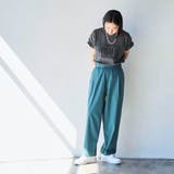 ライトコットンストレッチワイドパンツ | coen【women】 | 詳細画像5