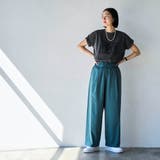ライトコットンストレッチワイドパンツ | coen【women】 | 詳細画像9